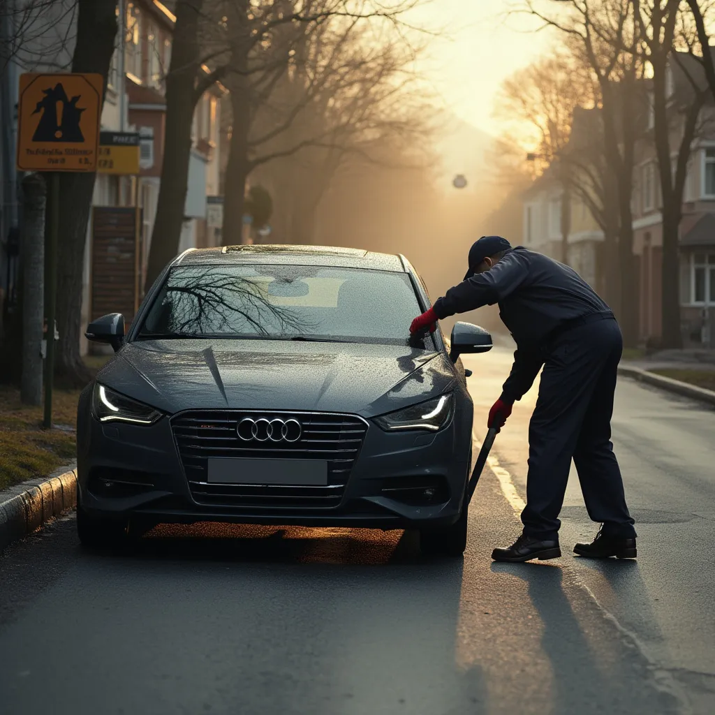 Sistema eléctrico de un coche siendo reparado
